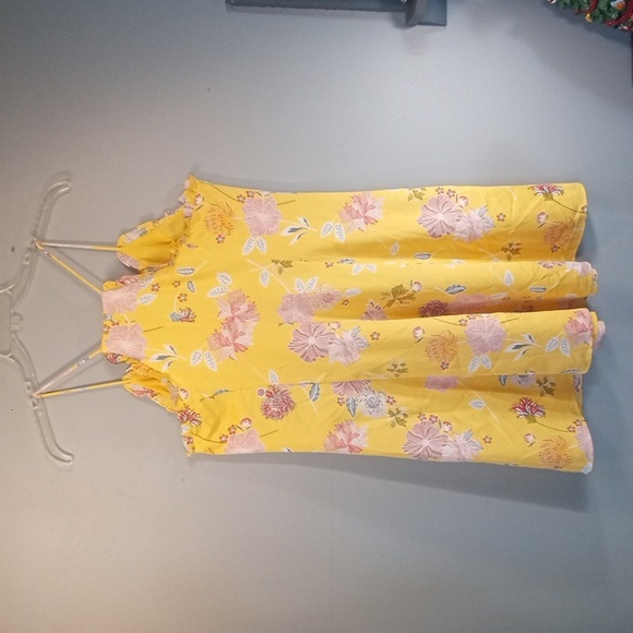 LOFT Sunlit Floral Spaghetti Strap Midi Dress Size 14 - Picture 6 of 9